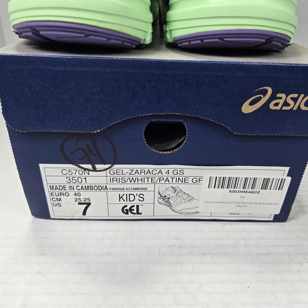 ASICS GEL- ZARACA 4 GS kids Purple and Lime Running Shoes Size 7 - Picture 12 of 12